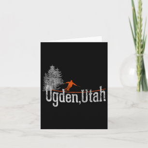 1980s Style Ogden Utah Vintage Skiing  Card