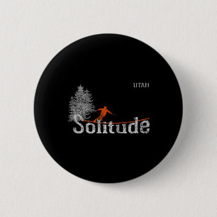 1980s Style Solitude Utah Vintage Skiing 6 Cm Round Badge