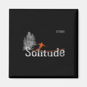 1980s Style Solitude Utah Vintage Skiing Magnet