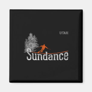 1980s Style Sundance Utah Vintage Skiing  Magnet