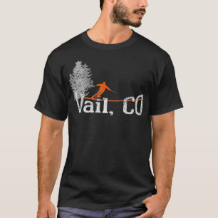 1980s Style Vail CO Vintage Skiing  T-Shirt