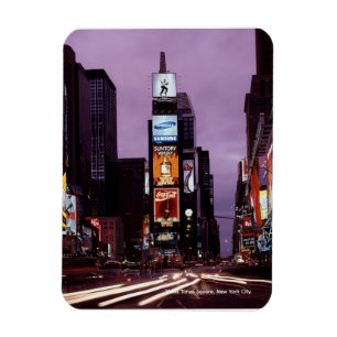 1980s Time lapse photo, Times Square New York city Magnet