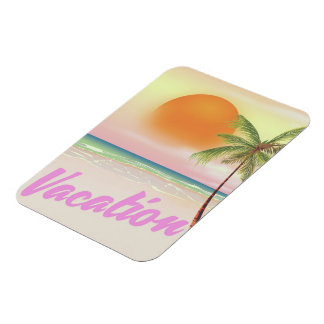 1980s vintage Vacation beach poster Magnet