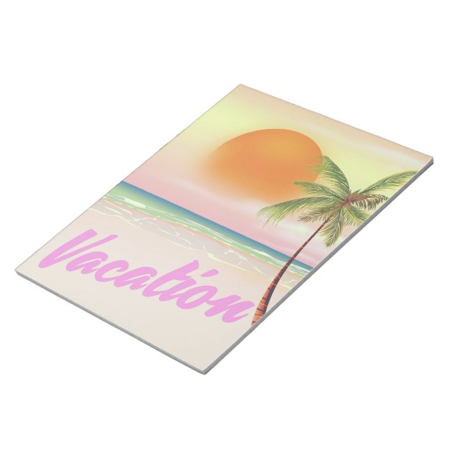 1980s vintage Vacation beach poster Notepad (Angled)
