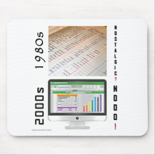 "1980s vs 2000s Accounting" Mouse Pad