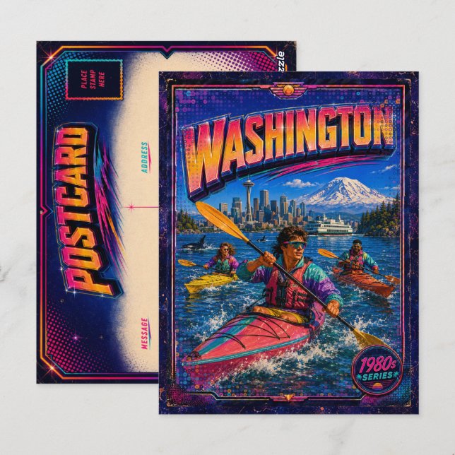 1980s Washington Postcard 80s Retro (Front/Back)