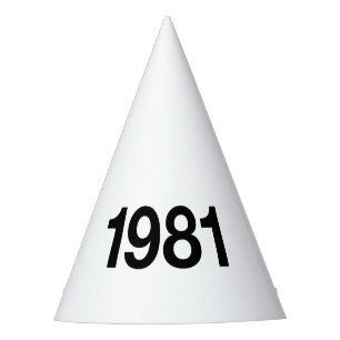 1981 Hashtag 44 Birthday Anniversary Party Hat