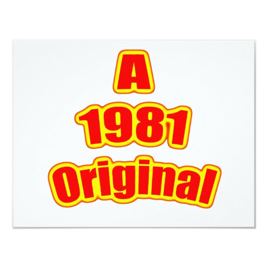1981 Original Red Card