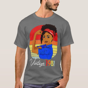 1981 Vintage 40th Birthday 40 Year Old Bday Born I T-Shirt