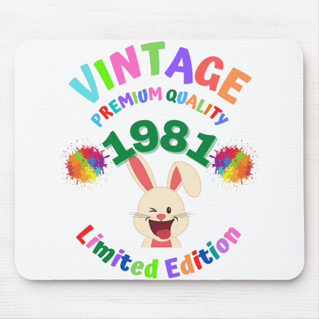 1981 Vintage Mouse Mat (Front)