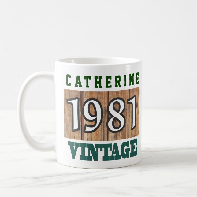 1981 Year of Birth - Birthday Celebration Coffee Mug (Left)