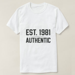 1981 year themed t shirt