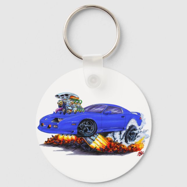 1982-92 Camaro Blue Car Key Ring (Front)
