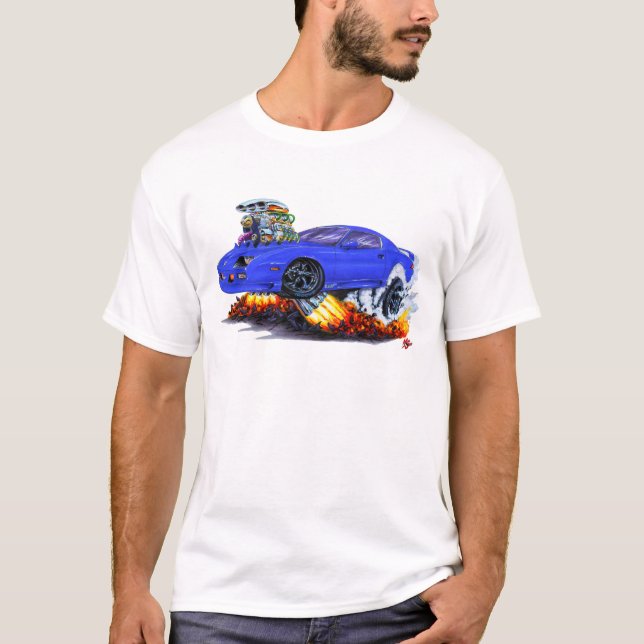 1982-92 Camaro Blue Car T-Shirt (Front)