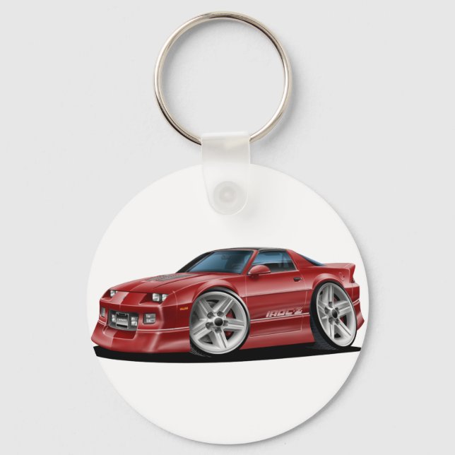 1982-92 Camaro Maroon Car Key Ring (Front)