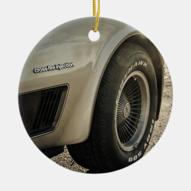 1982 Chevrolet Corvette Collector's Edition Wheel Ceramic Tree Decoration (Front)