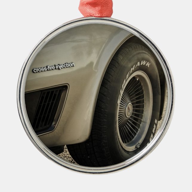1982 Chevrolet Corvette Collector's Edition Wheel Metal Tree Decoration (Front)