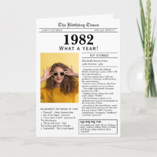 1982 Newspaper Birthday card
