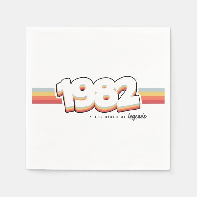 1982 The birth of legends Napkin (Front)