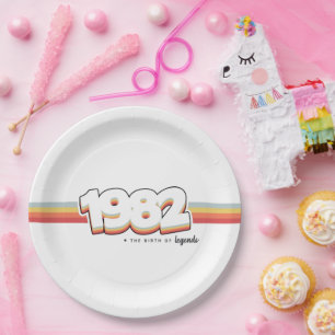 1982 The birth of legends Paper Plate