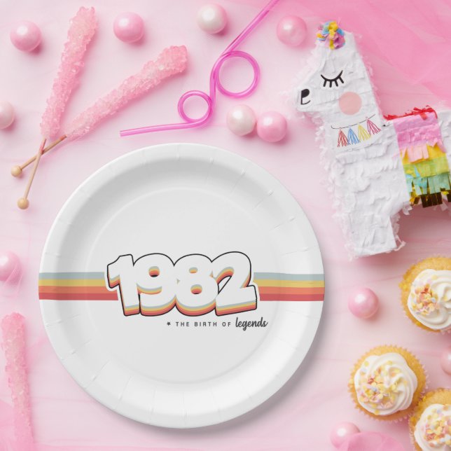 1982 The birth of legends Paper Plate (Party)