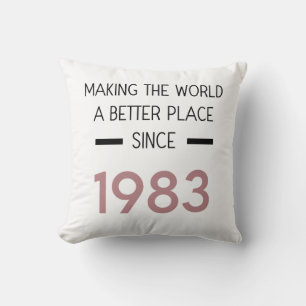1983 40 Years Old Birthday Gifts For Women Pillow