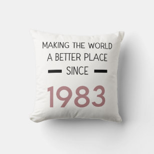 1983 40 Years Old Birthday Gifts For Women Pillow