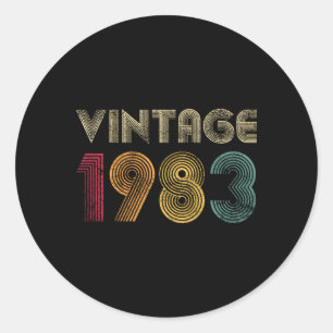 1983 40Th 40 Classic Round Sticker