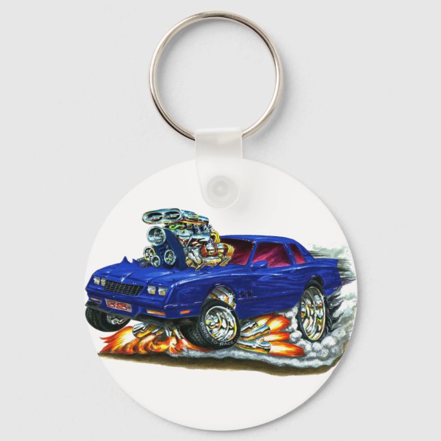 1983-88 Monte Carlo Blue Car Key Ring (Front)