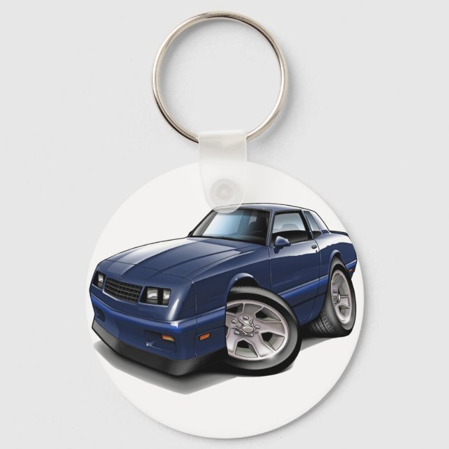 1983-88 Monte Carlo Blue Car Key Ring (Front)