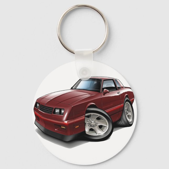 1983-88 Monte Carlo Maroon Car Key Ring (Front)