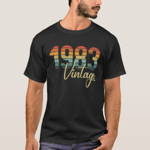 1983 All Original Parts B Day Vintage Retro Sunset T-Shirt