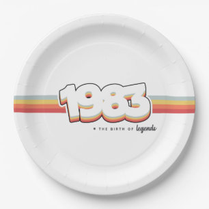 1983 The birth of legends Paper Plate