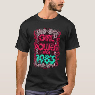 1983 Year Birthday Girl Power Retro Vintage Style  T-Shirt
