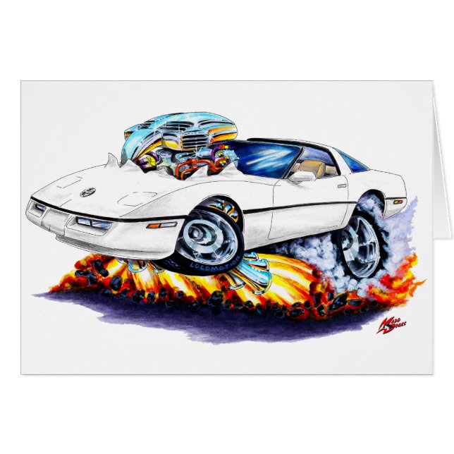 1984-93 Corvette White Car (Front Horizontal)