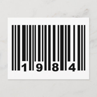 1984 barcode postcard