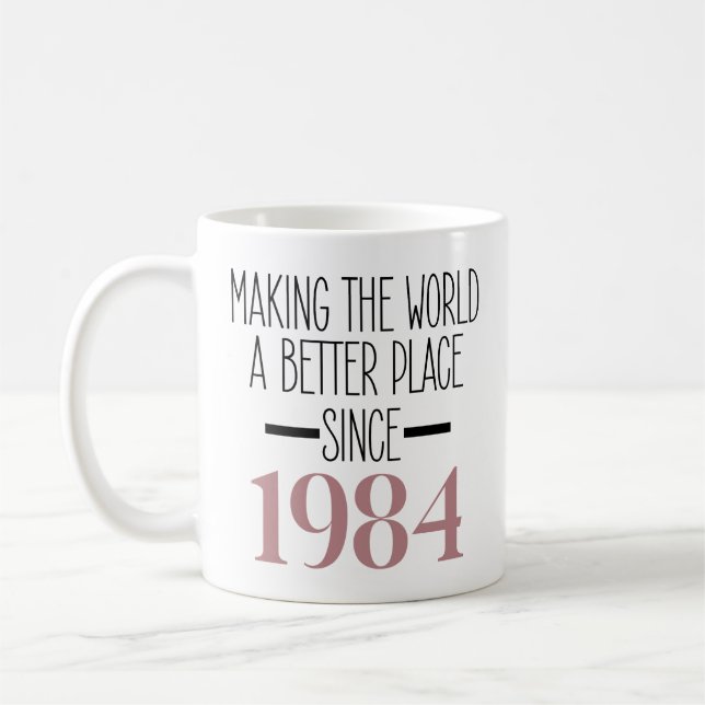 1984 Birthday 40th Years Old Gifts Women Mug (Left)