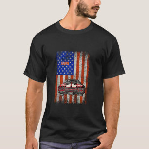 1984 Birthday Classic Muscle Car American Flag Pat T-Shirt