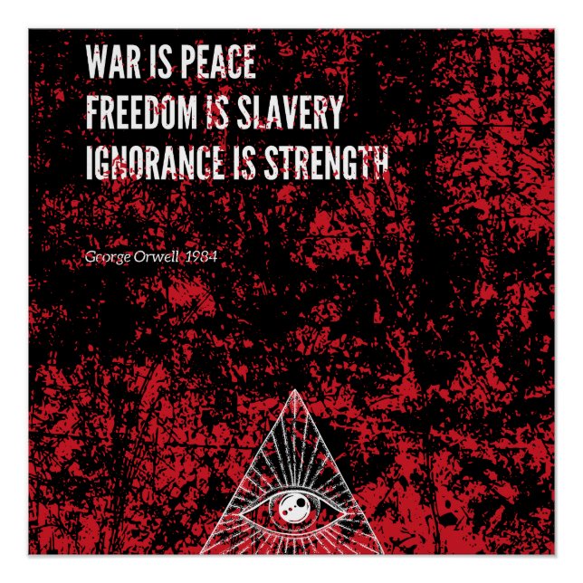 1984 George Orwell War is Peace Poster (Front)