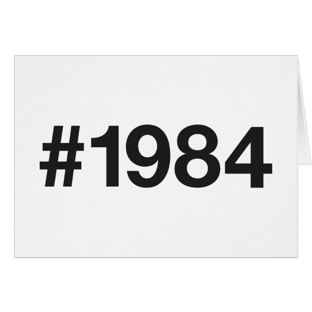 1984 Hashtag 41 Birthday Anniversary (Front Horizontal)