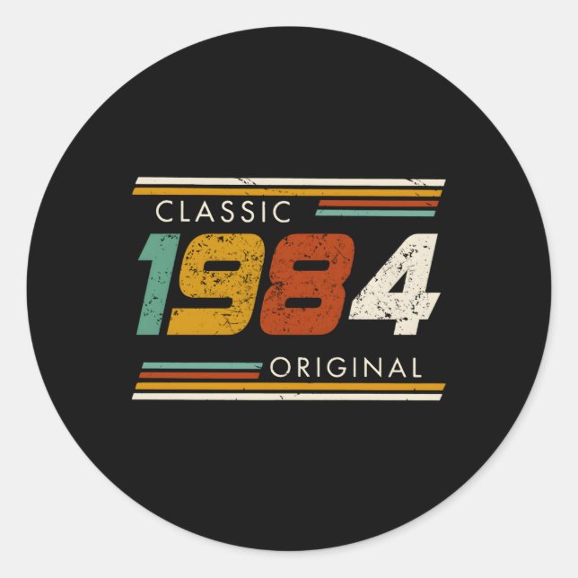 1984 Original Classic Round Sticker (Front)