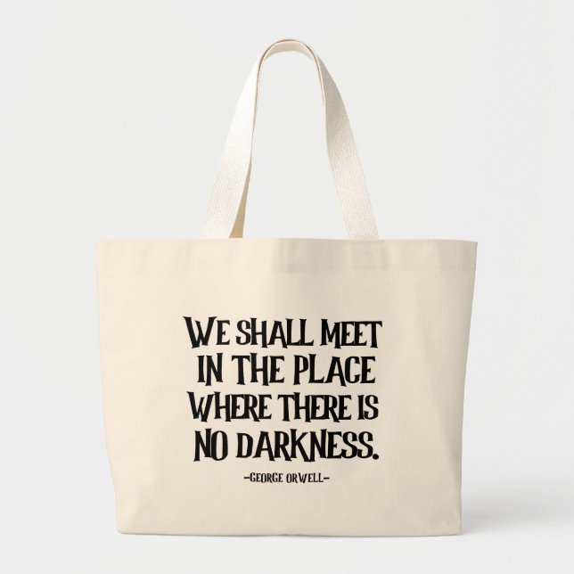 1984 Quote Large Tote Bag (Front)