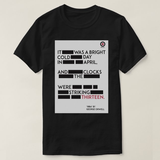 1984 Redacted T-Shirt (Design Front)