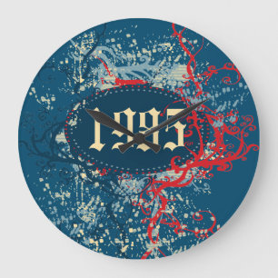1985 Birthday Year or Since 1985 or Made in 1985 Large Clock