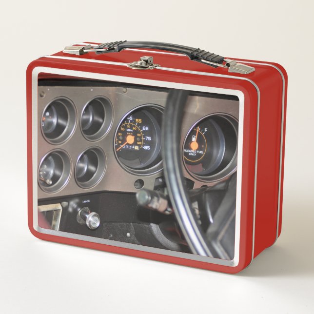 1985 Classic Pickup Truck Dashboard Metal Lunch Box (Front)