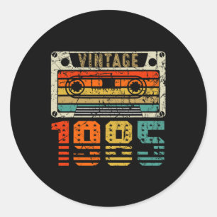 1985 Fun 37 Years Old Men And Women 37th Birthday  Classic Round Sticker