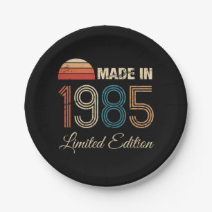 1985 Vintage 40th Birthday Paper Plate
