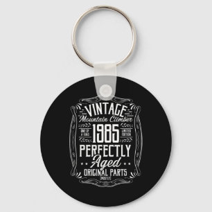 1985 Vintage Hiking Mountains Retro Hiker Born In Key Ring