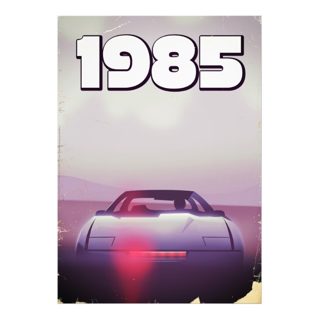 1985 vintage supercar poster (Front)