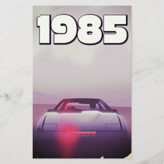 1985 vintage supercar poster stationery